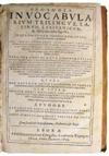 PEREIRA, BENTO, S.J. Prosodia in vocabularium trilingue, latinum, lusitanicum et hispanicum digesta.  1634